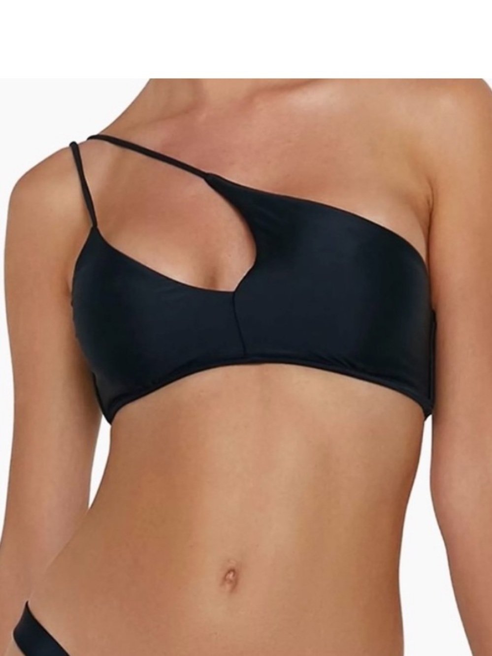 Vix Solid Rai Cutout Bikini Top - Black